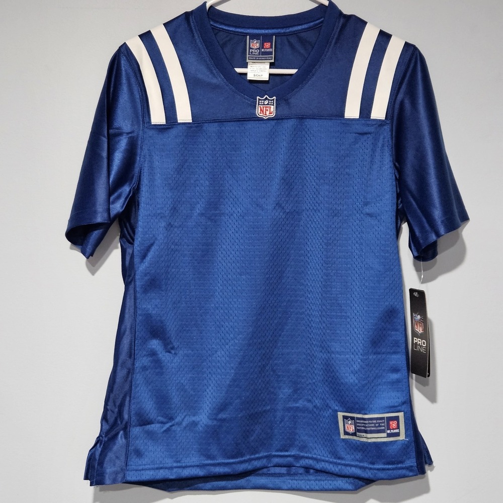 Pro Line Indianapolis Colts Women's Blank Jersey Size S Blue White
